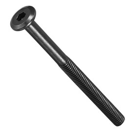 METALLIXITY Flat Head Hex Socket Cap Screws Bolts(M8-1.25x100) 10Pcs, Steel Hex Socket Furniture Bolts Screws - for Furniture Woodworking Project, Black
