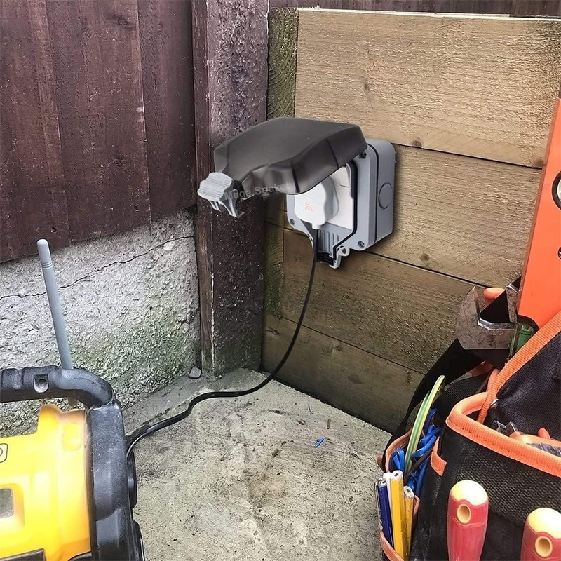 Demoyaya Outdoor Socket IP66 Waterproof Double Socket Wall Sockets Outdoor