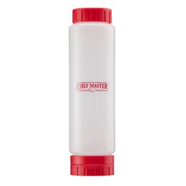 Chef Master 6-Pack Fill & Flip Squeeze Bottle Refillable 20 Oz. Plastic Squeeze Bottle, Suitable for All Kinds of Sauces, Condiments, Batter & Dressing for Restaurants, Diners & Food Trucks - 90291