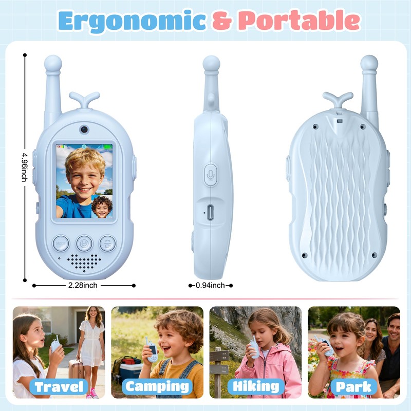 Video Walkie Talkies for Kids-2 Pack, Kids Walkies Talkies
