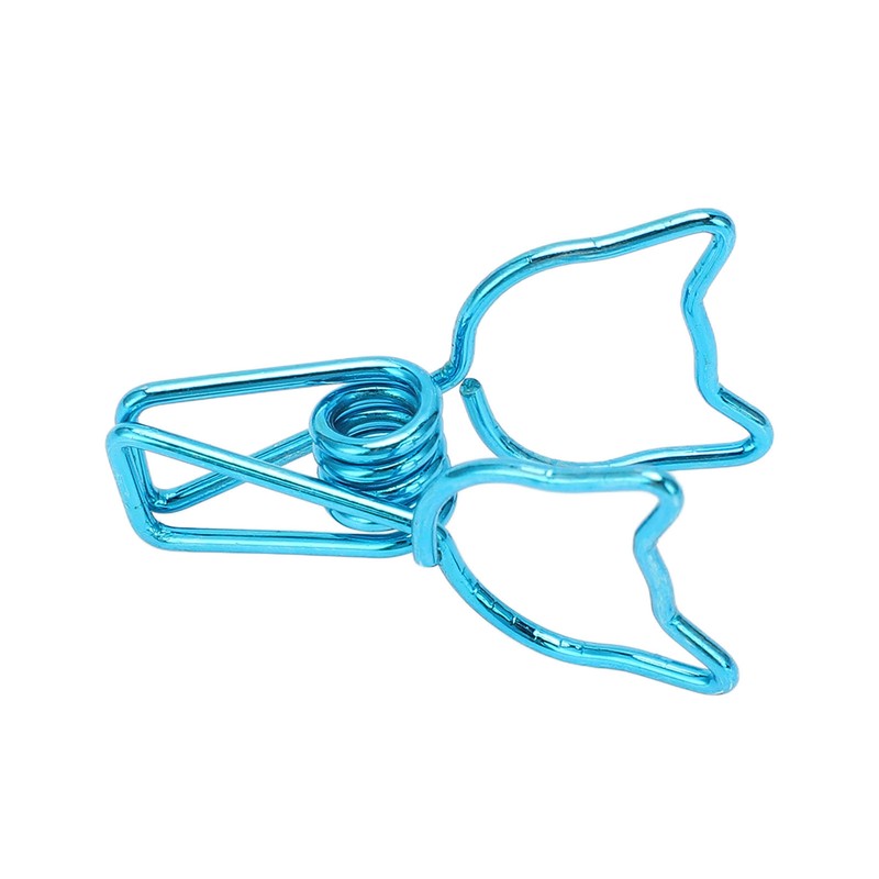 100Pcs Cat Binder Clamps Cute Kitten Shape Strong Clamping Durable