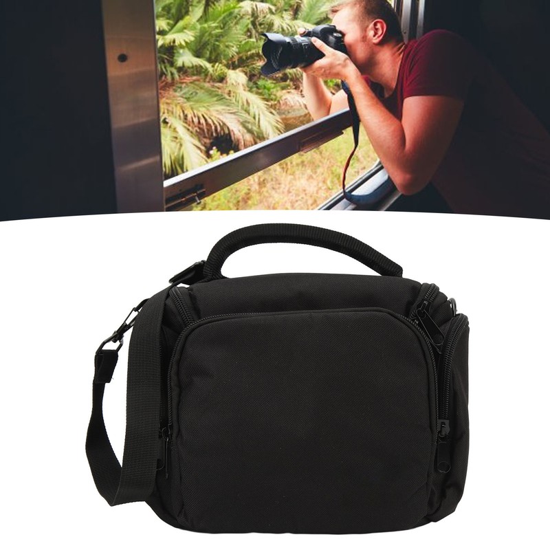 Black Single Shoulder Bag Handbag Multifunctional Waterproof Camera Messenger Hand