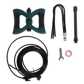 Standing Misting Cooling System Fine Spray Dust Removing Portable Stand Water Mister for Outdoor Garden Backyard Patio US 10m Hose with 25CM Rod