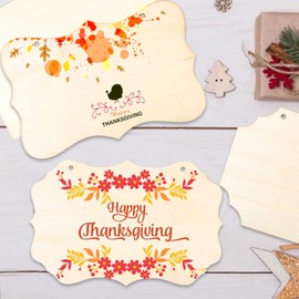 Chstarina Pack of 12 Unfinished Blank Wooden Sign, Rectangular Hanging Wooden Sign, Hanging Wooden Sign with Rope, Wooden Discs for Pyrography, Painting, Writing and Decorating