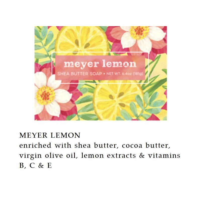 Greenwich Bay Trading Company Meyer Lemon Shea Butter Soap, 6.4