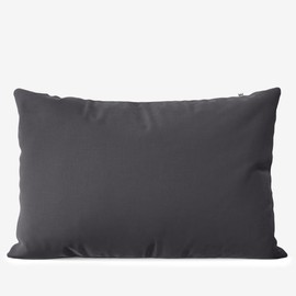 Wolkenfeld Cushion Cover, 70 x 90 cm Grey Anthracite Cotton Breathable Pillowcase, 1 x Cushion Cover with Concealed Zip