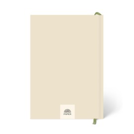 Papier A5 Hardback Recipe Journal - Cream | Hardcover Food Recipe, Cooking & Dining Journal | Diary Preserves Family Traditions, Space for Meal Ratings, Cooking Hints & Tips