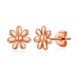 Philip Jones Rose Gold Plated Daisy Earrings