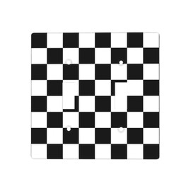 Teery-YY Black White Race Checkered Flag Pattern Double Gang Toggle Light Cover Wall Plate/Switch Decor Standard Size - 4.5" x 4.5"