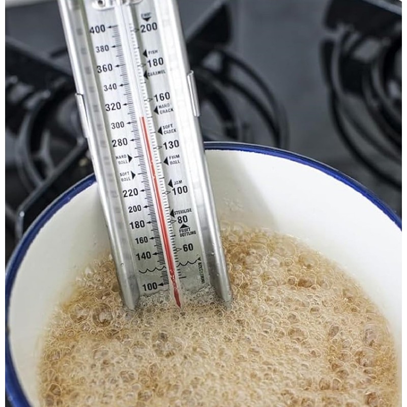 Candy Thermometer Deep Fry Thermometer Oil Thermometer with Temperature Reference