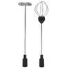 Stainless Steel Electric Milk Frother Handheld Egg Beater USB Charging