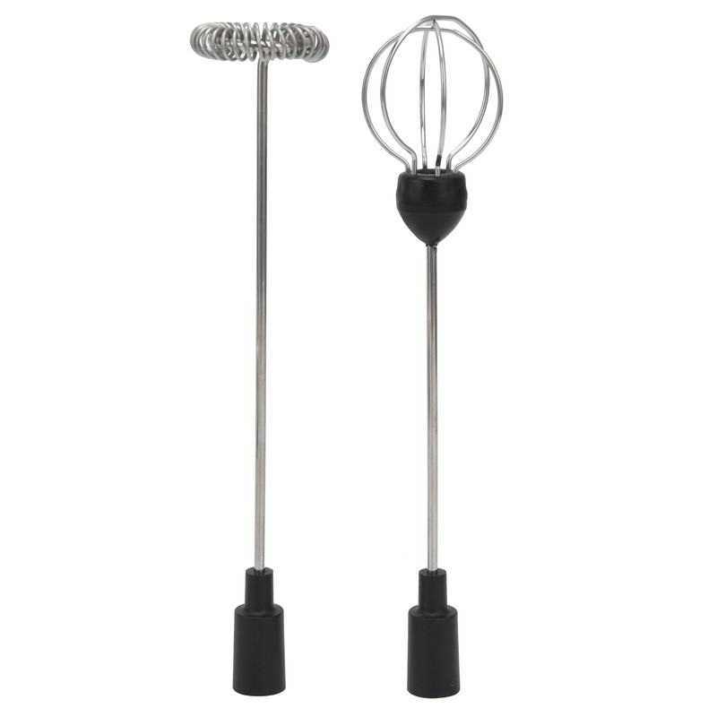 Stainless Steel Electric Milk Frother Handheld Egg Beater USB Charging