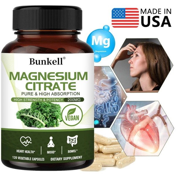 Bunkell Magnesium Citrate Caps Support overall health Promote digestion Improve