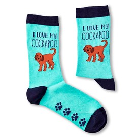 Urban Eccentric Unisex I Love My Cockapoo Socks | Gift | 1 Pair | Cotton Rich Socks | Premium Socks | Novelty | Gifts (LADIES 4-8)