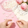 Ornazy 50Pcs White Imitation Pearl Aesthetic Spacer Beads Elegant Bow