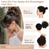Soulwigger Messy Bun Hair Piece Wavy Curly Scrunchies Fluffy Donut