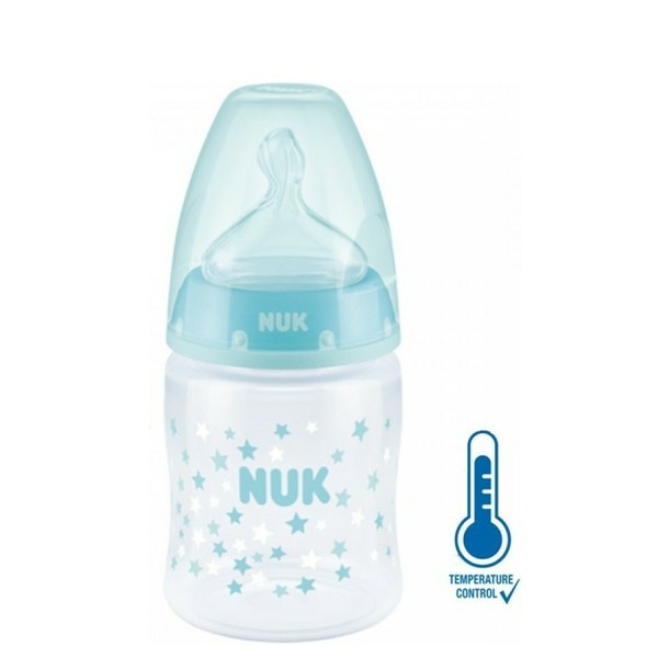 Nuk First Choice+ Baby Bottle 0-6 Months with Nipple Rubber,