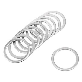 sourcing map 50pcs 16mm x 20mm x 0.8mm 304 Stainless Steel Washer for Screw Bolts