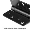 Haidms 3 Pack Spring Hinge 4 Inch Matte Black Self