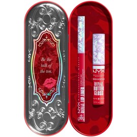 Nyx Professional Makeup, Bridgerton Kit de Labios Tonos: Rogue Romance (rojo fresa) / Flirt alert (rojo cálido). Kit de labios. Fórmula vegana.