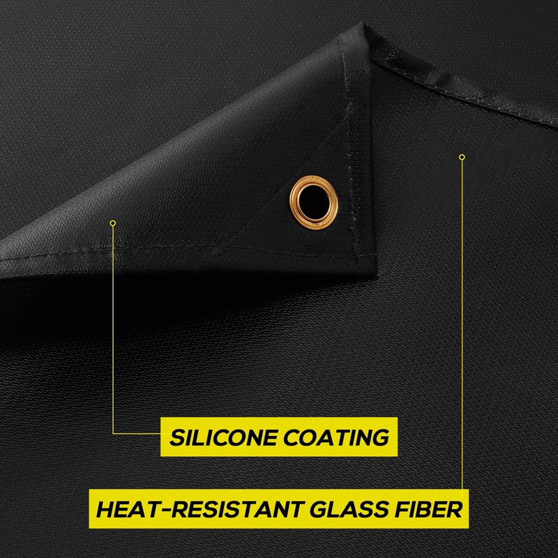 6x8ft Welding Blanket, Silicone Coated Fiberglass Fire Blanket, Welding Blanket