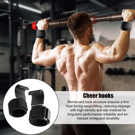 Gym Wrist Wraps,Grips Hook for Powerlifting - Anti-Slip Padded Breathable Wrist Wraps Hooks for Gym Home Fitness