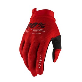 100% iTRACK 10015-003-13 Adult Gloves (Red, X-Large), XL