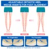 Unribeau 3 Layers Adjustable Supination & Pronation Correction Heel Insoles,Self-Adhesive
