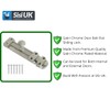 Door Bolts 6 Inch Satin Chrome Flat Bolt Surface Door