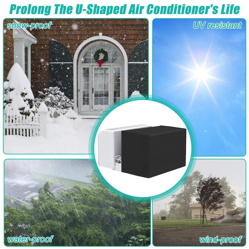 3 Layer U Shaped AC Cover for Midea, Windspeed 20.8"L