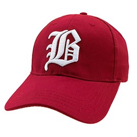 4sold Casual Baseball Gothic B got Letter Cap Caps Snap Back Hat Hats Snapback Trucker Cap Headwear (Maroon B White)