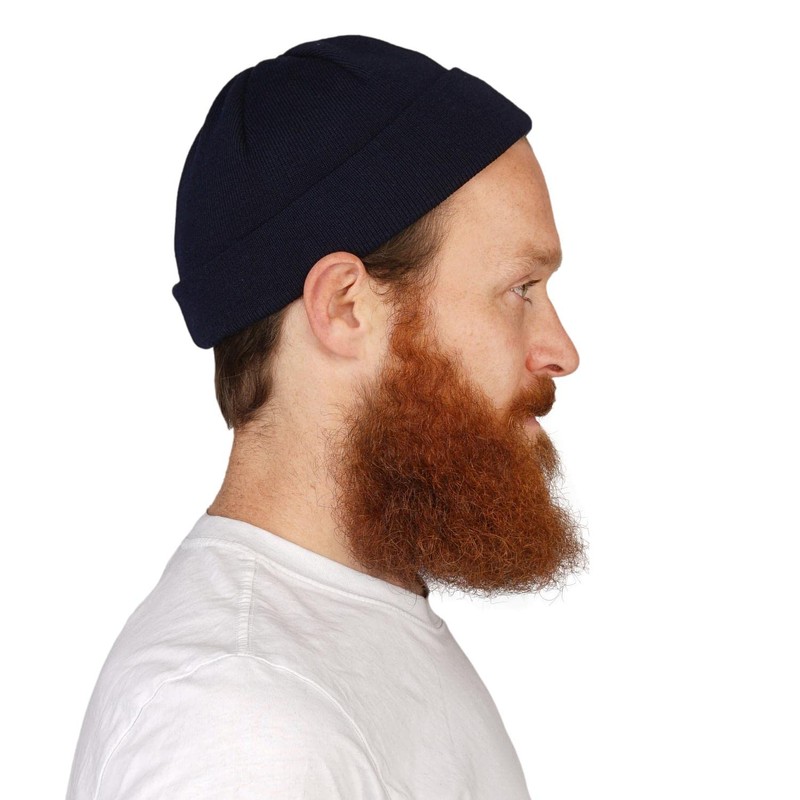 HANSEHELD Knitted Hat Sea Bear Cotton Docker Hat Short Flat,