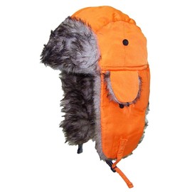 Best Winter Hats Toddler Soft Nylon Russian/Aviator Winter Cap (One Size) - Orange