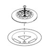 Plumb Pak PP826-64 Bathtub Dome Grid Strainer with Screw, 3",