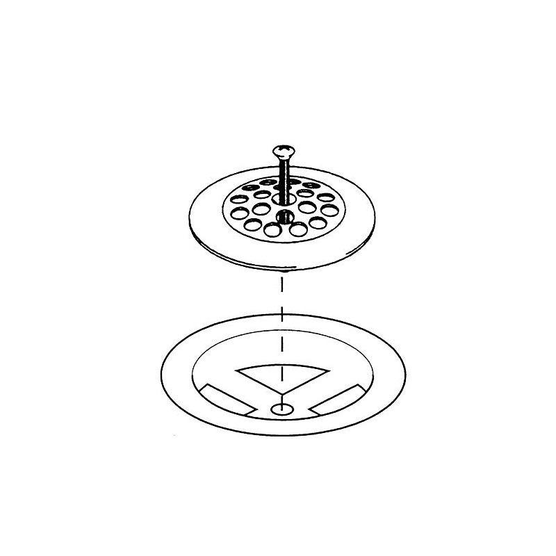 Plumb Pak PP826-64 Bathtub Dome Grid Strainer with Screw, 3",