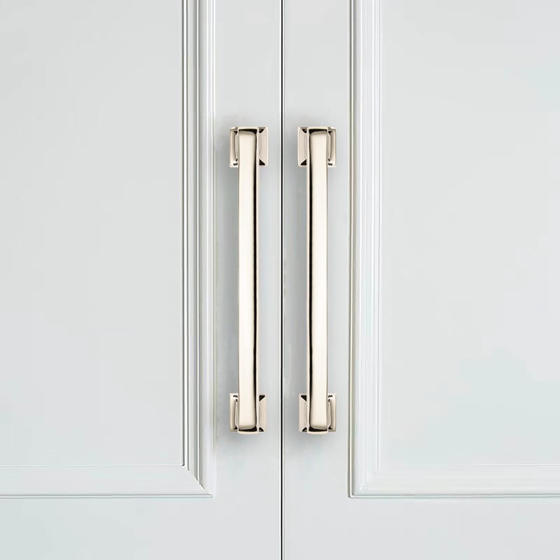 khtumeware 10 Pack Polished Nickel Cabinet Pulls, 3-3/4 Inch(96mm) Hole