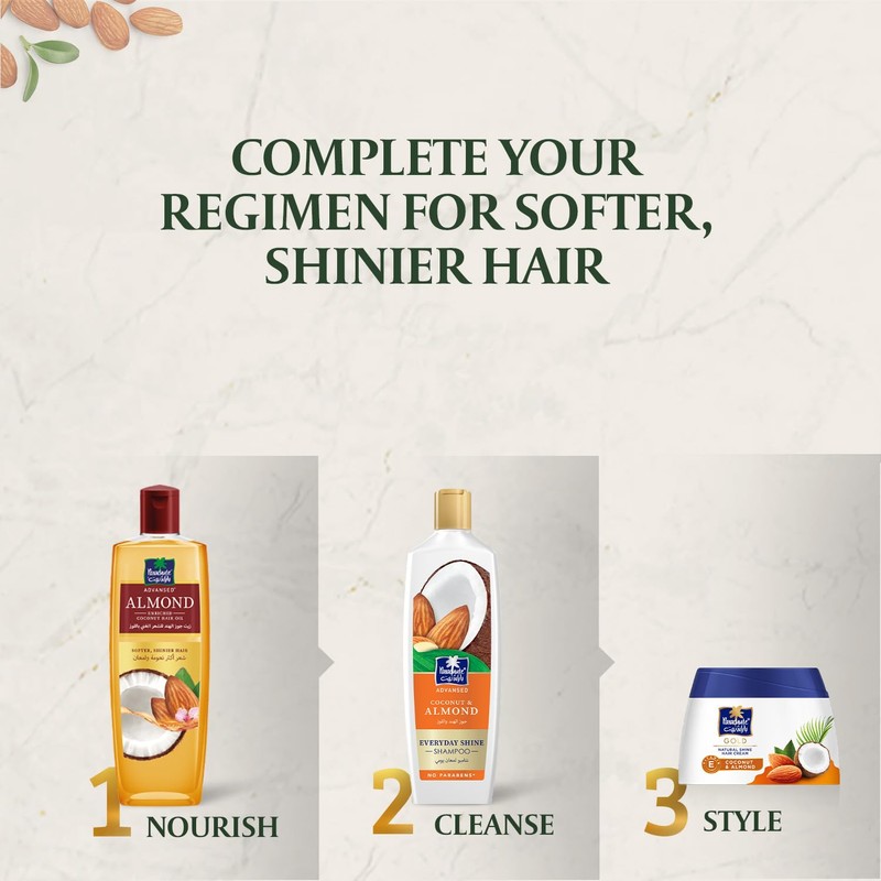 Parachute Advansed Almond Hair Oil with Coconut|For Soft & Silky