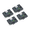 4Pcs Label Tape 12mm Waterproof Black On White Label Maker
