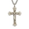 TrueFaithJewelry Sterling Silver Jesus Crucifix Cross Pendant Necklace Antique Style