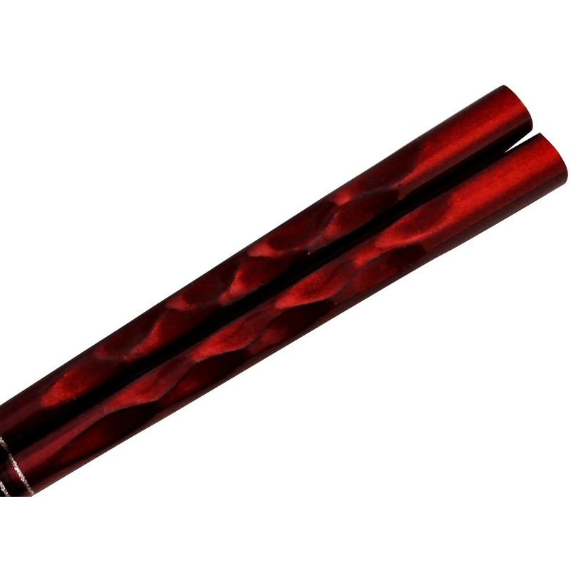 若狭 Coating Chopsticks Route 21 cm Red Tip Square Chopsticks