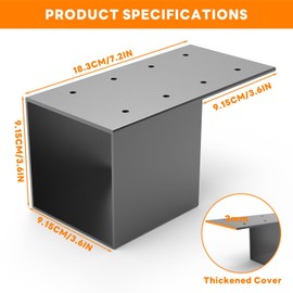 YEOOE 6 Pack Pergola Brackets 4x4 (Actual: 3.5x3.5 Inch), Rafter Post Connectors, Deck Railing Kit, Wall Mount for Lumber Gazebo Sunroom Carport