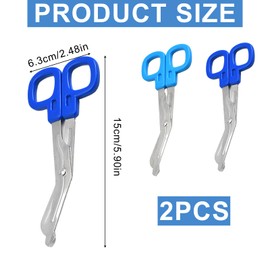 Ziyero Rescue Scissors Bandage Scissors Care Bandage Scissors Nurse Clothes Scissors Emergency Service – Ideal for Professional Use in Emergency Service or Everyday Tasks, Blue