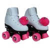 Epic Skates Pink Princess Girls Quad Roller Skates, White, Youth