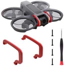 Craznick Avata 2 Gimbal Bumper - PTZ Protect Bar Avata 2 Camera Anti-Collision Gimbal Protector Lens Protection Guard Bumpers Aluminum Alloy for DJI Avata 2 FPV Drone Accessories Red