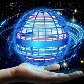 Galaxy Flying Orb Ball Toy - 2024 Upgraded Cosmic Globe Boomerang Ball Hover Ball for Kids Adult Boys Girls 360°Rotating Indoor Outdoor Flying Ball Cool Toys Gift (Blue)
