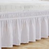 Elastic Polyester Bed Skirt Ruffle Easy Fit Spread Cover Valance