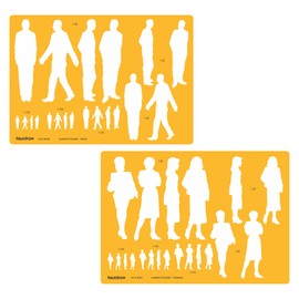 Liquidraw Human Figure Drawing Template Stencil Male & Female Figures Model for Fashion Designing, Art & Symbols Shapes Scales 1:20 1:25 1:75 1:100 1:125