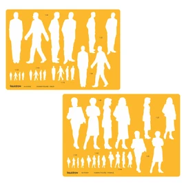 Liquidraw Human Figure Drawing Template Stencil Male & Female Figures Model for Fashion Designing, Art & Symbols Shapes Scales 1:20 1:25 1:75 1:100 1:125