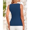 BTFBM Womens Sleeveless Suit Vests Dressy Casual Square Neck Business