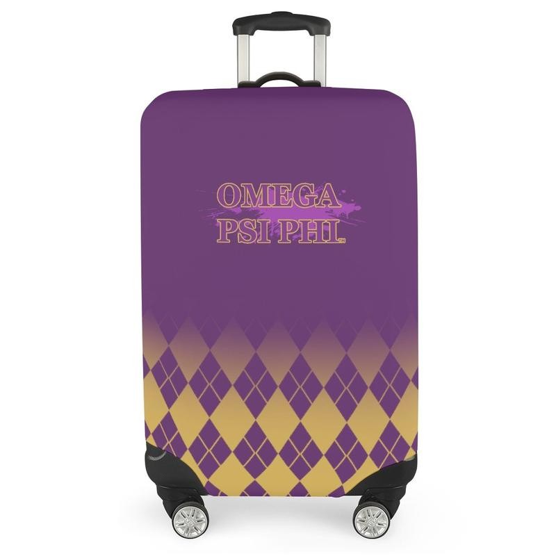 Omega Psi Phi All-over Print Luggage Cover - size: L
